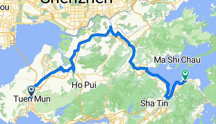 Hing Tsak, Tuen Mun to Sai Sha Road, Ma On Shan