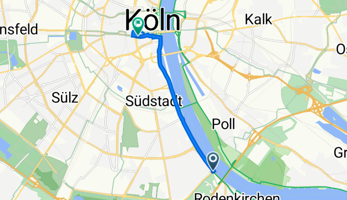 Heinrich-Lübke-Ufer 18, Köln nach Cäcilienstraße, Köln