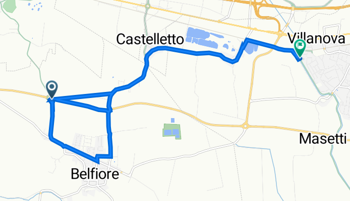 Via Buggia 14, Belfiore nach Via Maestri del Lavoro 36, San Bonifacio