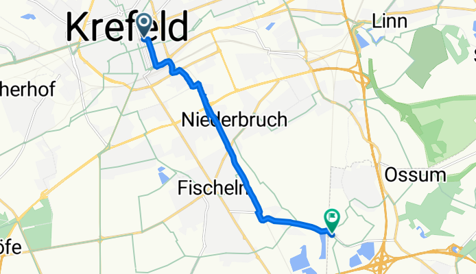 Alte Linner Straße 137, Krefeld nach Am Weilerhof 19, Meerbusch