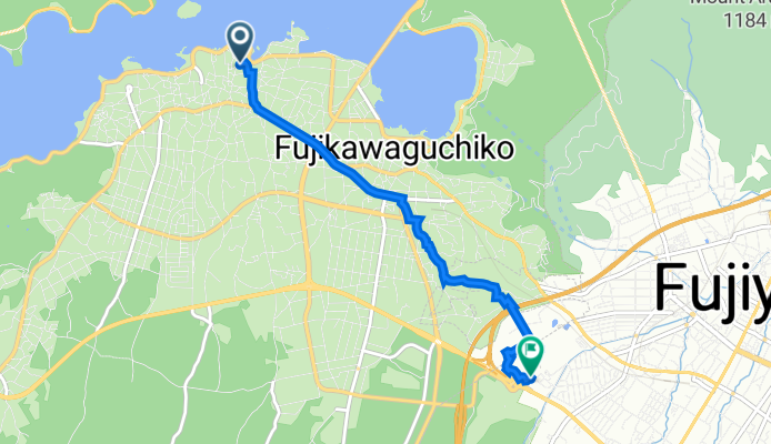 606, Kodachi, Fujikawaguchiko, Minamitsuru-Gun to 17-1, Shinnishihara 4-Chōme, Fujiyoshida