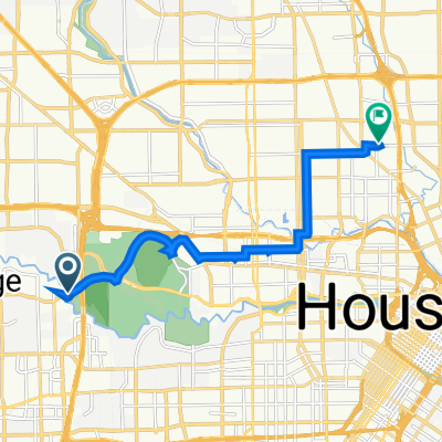 4801 Woodway Dr, Houston to 801 Tabor St, Houston