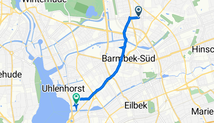 Hellbrookstraße 77, Hamburg nach Papenhuder Straße 35, Hamburg