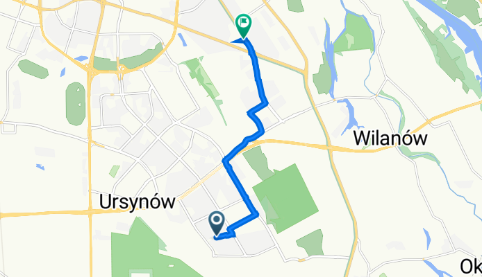 Villardczyk贸w 10, Warsaw to Jana III Sobieskiego 9, Warsaw