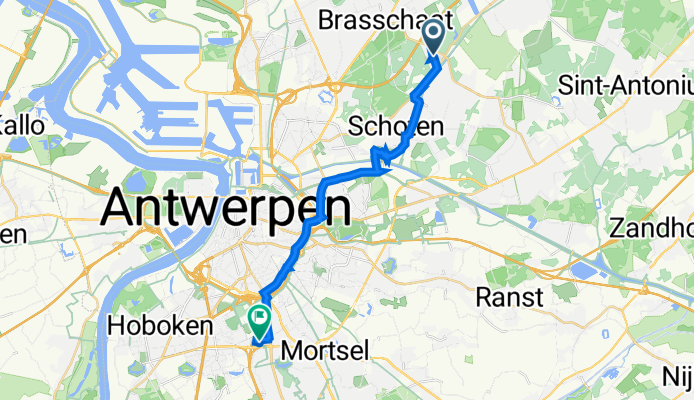 Fortbaan 39, Schoten naar Oosterveldlaan 24, Antwerpen