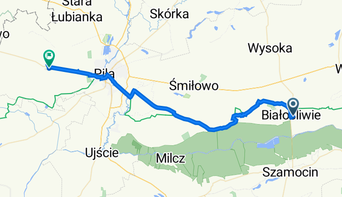 Kościuszki 34, Białośliwie do Sportowa 2B, Szydłowo