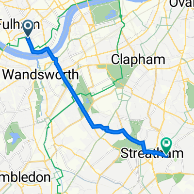 Sulivan Primary School, Broomhouse Lane, London to 105 Sunnyhill Road, London