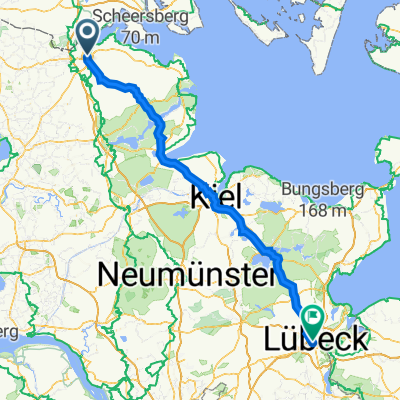 Am Pferdewasser 4, Flensburg naar Steinrader Weg 13, Lübeck