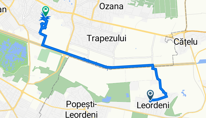 Strada Timpului 28, Popești-Leordeni to Strada Fizicienilor 15b, București
