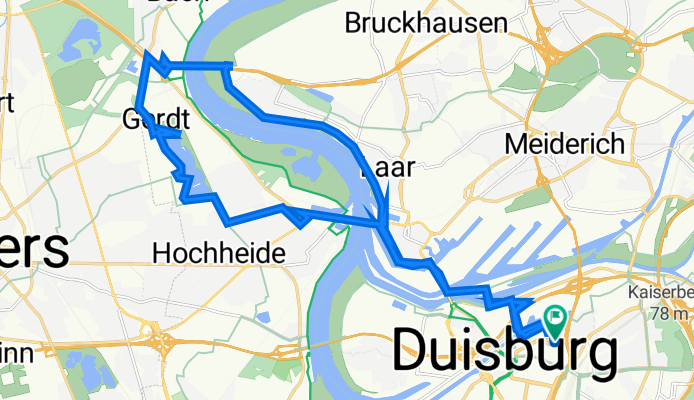 Ruhrort - Uettelsheimer See - Beeckerwerth - Neckarstr.