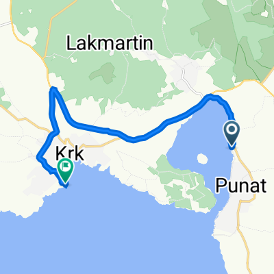 Kanajt, Punat až Autokamp Ježevac, Krk