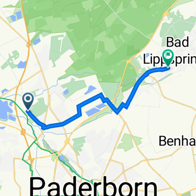 Am Thunhof 2, Падерборн до Mühlenflößstraße 34, Бад-Ліппшпрінґе