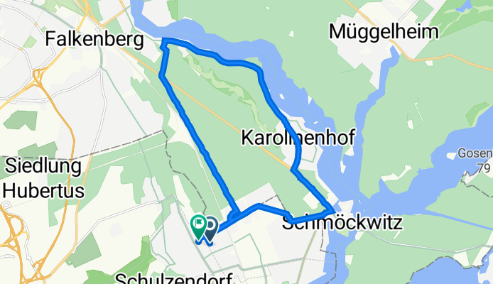 Triftstraße 9, Eichwalde nach August-Bebel-Straße 5, Schulzendorf