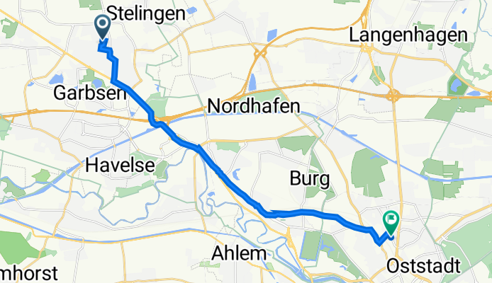 Goethestraße 5, Garbsen nach Philipsbornstraße 14, Hannover