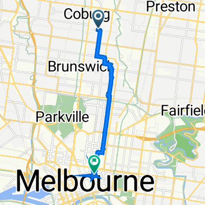 2A Coburg St, Coburg to 118-122 Lonsdale St, Melbourne