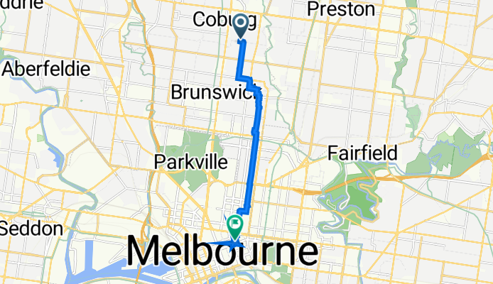 2A Coburg St, Coburg to 118-122 Lonsdale St, Melbourne
