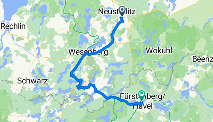 Karbe-Wagner-Straße 59, Neustrelitz nach Fürstenberg/Havel