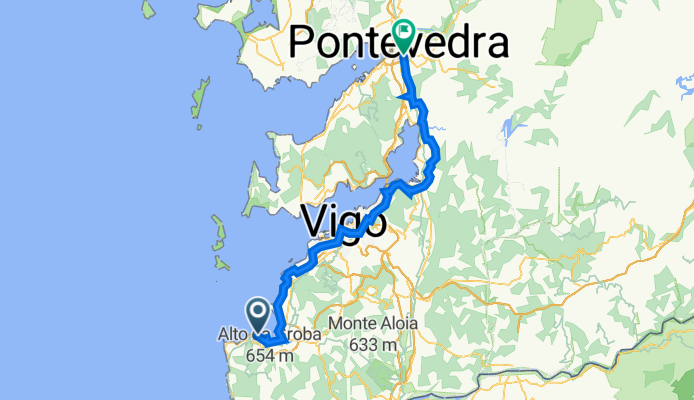 Calle de Lorenzo de la Carrera, 16–98, Baiona to Pontevedra