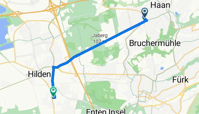 Böttingerstraße 18, Haan nach Anton-Schneider-Weg 4, Hilden