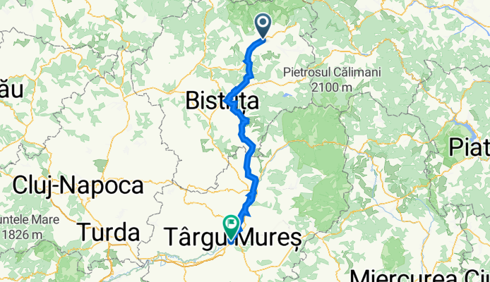 Strada Principală 717, Maieru to Strada Ion Luca Caragiale 10, Târgu Mureș