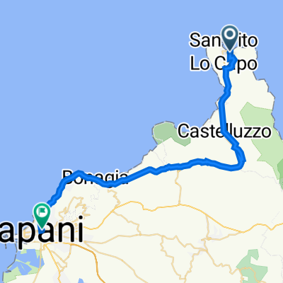 Via Chiarmont Gulfi 7, San Vito Lo Capo nach Corso Piersanti Mattarella 50–56, Trapani