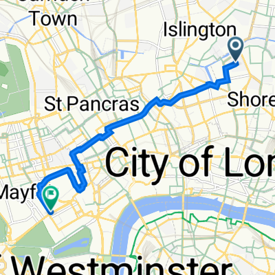 Bracklyn Court, Wimbourne St, London to 50–99 Old Bond St, London