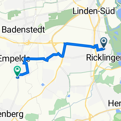 Nordfeldstraße 18, Hannover nach Ronnenberger Straße 24, Ronnenberg