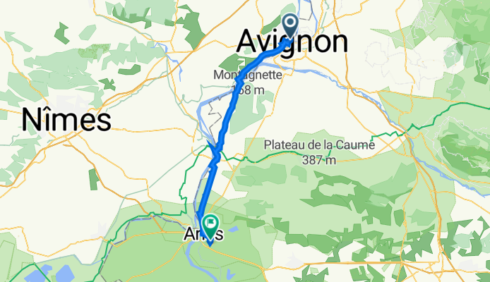 7. Chemin de la Barthelasse 10, Avignon to Route de Crau 67, Arles