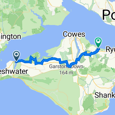 Start Yarmouth to Fishbourne 29.2km