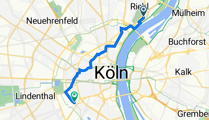 Delfter Straße 5, Köln nach Moselstraße 54–74, Köln