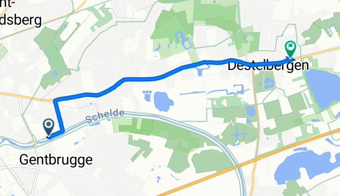 Nijverheidskaai 3C, Gent naar Dendermondesteenweg 523, Destelbergen