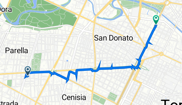 Da Via Angrogna 5, Torino a Corso Principe Oddone 60/E, Torino