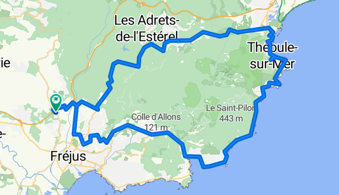 Fréjus - Col du Testanier - Mandelieu - Agay