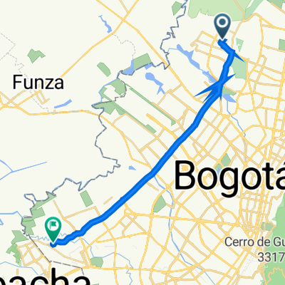 De Calle 147 100, Bogotá a Carrera 81 74-43, Bogotá