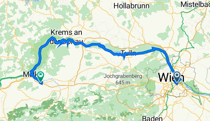 Donauradweg Wien - Melk
