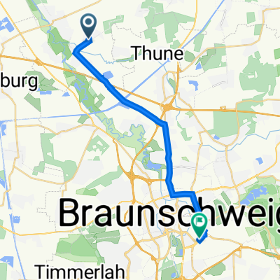 Steinkamp 52, Schwülper nach Brawo Allee 1, Braunschweig