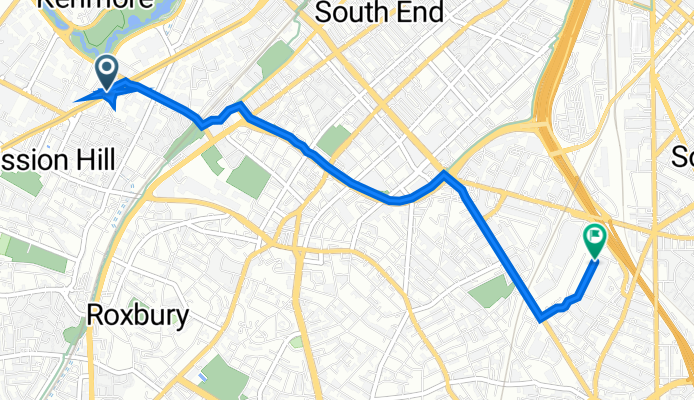 541–575 Huntington Ave, Boston to 14 Allstate Rd, Boston