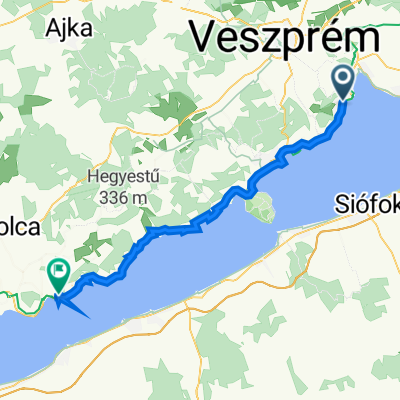 József Attila út 81, Balatonalmádi to Mandulás utca 40, Badacsonytomaj