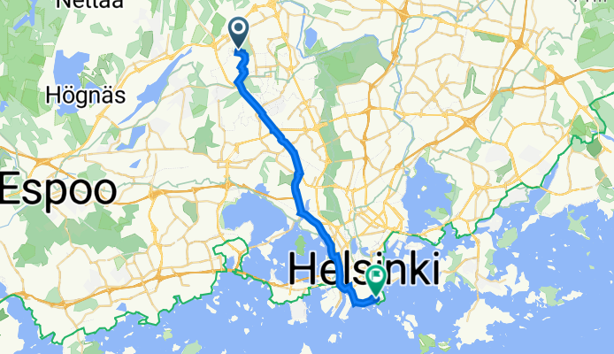 Avaintie 17, Vantaa to Kaivopuisto, Helsinki