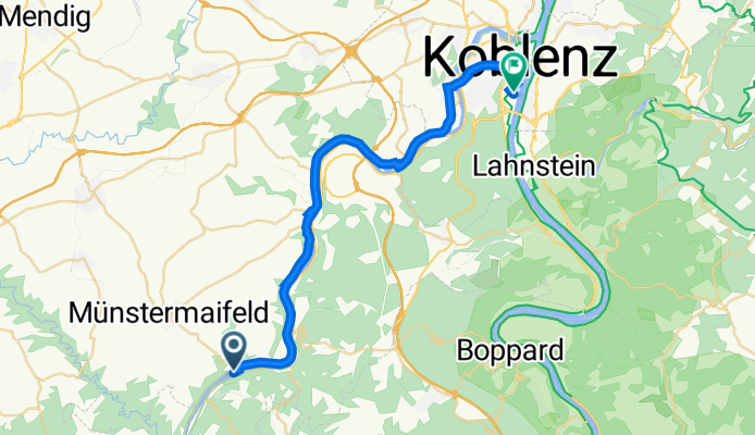 Moselstraße 60, Hatzenport nach Mozartstraße 6, Koblenz