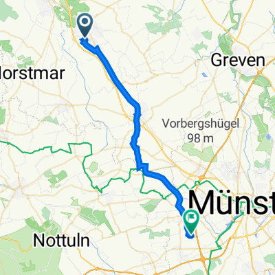Otto-Hahn-Straße 21, Steinfurt nach Altenroxeler Straße 215, Münster