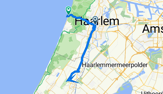 Route from Nassaulaan 48, Haarlem