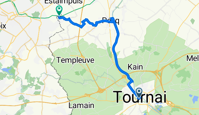 Grand'Place 15, Tournai nach Rue du Canal 26, Estaimpuis