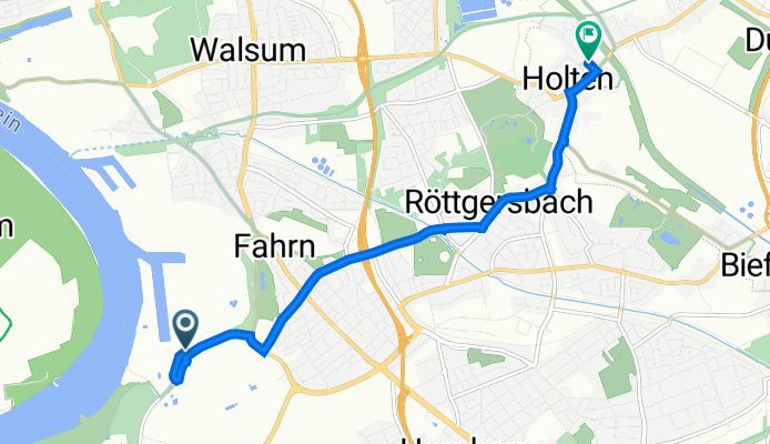 Alsumer Straße, Duisburg nach Robert-Bosch-Straße 4, Oberhausen