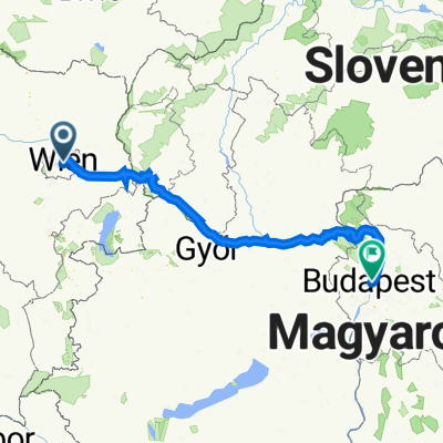 Hoher Markt 1, Wien to Lendvay utca 2, Budapest