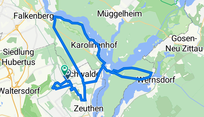 Rudolf-Breitscheid-Straße 6, Schulzendorf nach August-Bebel-Straße 5, Schulzendorf