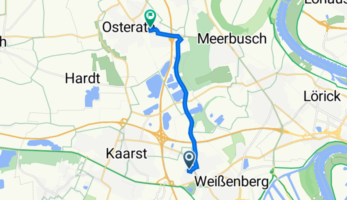 Feldstraße 42, Neuss nach Kornstraße 17, Meerbusch