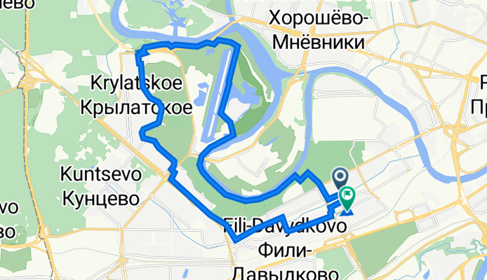 улица Алябьева, 2, Москва до Кастанаевская улица, 17, Москва