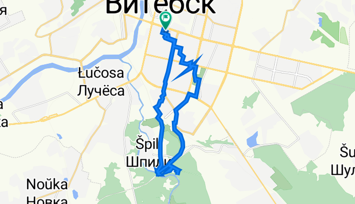 От Московский проспект , Витебск до Московский проспект , Витебск