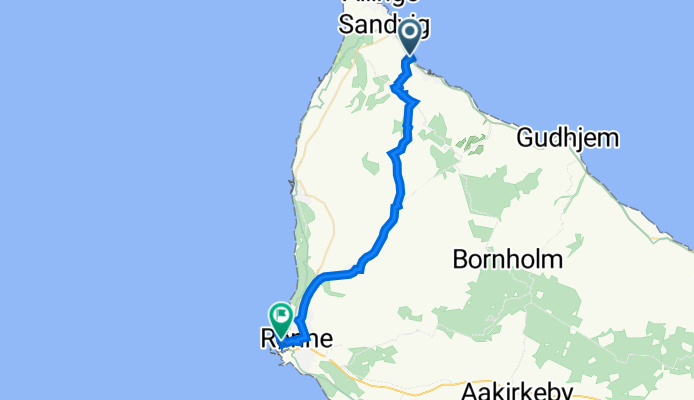 Tejnvej 52, Allinge to Sverigesvej 7B, Rønne